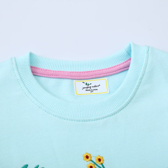 Mädchen Sweatshirt mit buntem Schmetterlingsmotiv EB