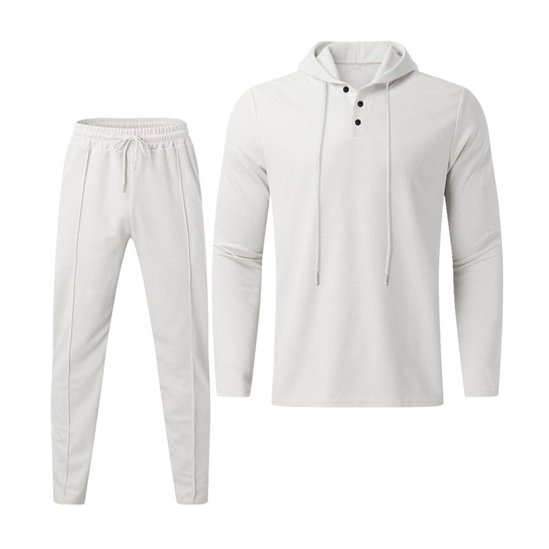Herren sportives Hoodie und Jogginghose Set im strukturierten Design EB