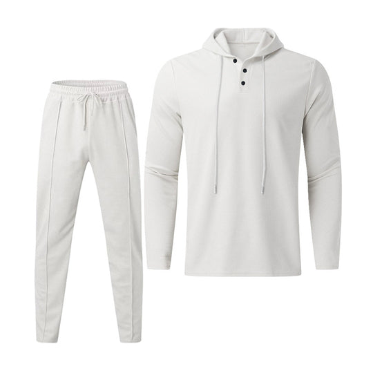 Herren sportives Hoodie und Jogginghose Set im strukturierten Design EB