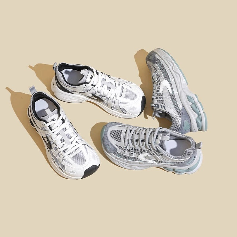 Damen Bequeme Sport-Sneaker mit atmungsaktiver Mesh-Oberfläche und dämpfender Sohle EB