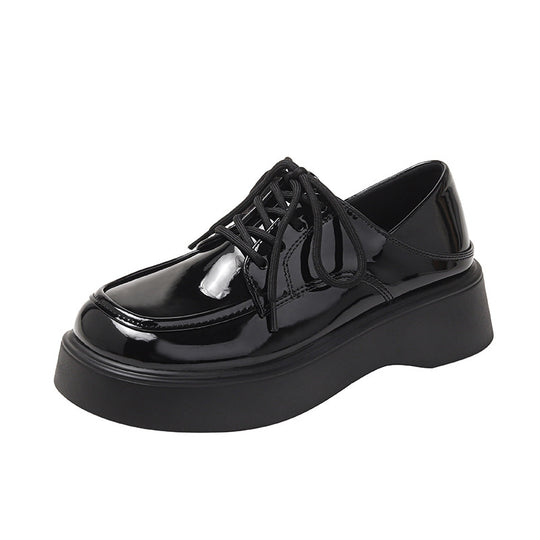 Damen Hochglänzende Komfortschuhe mit Schnürung EB