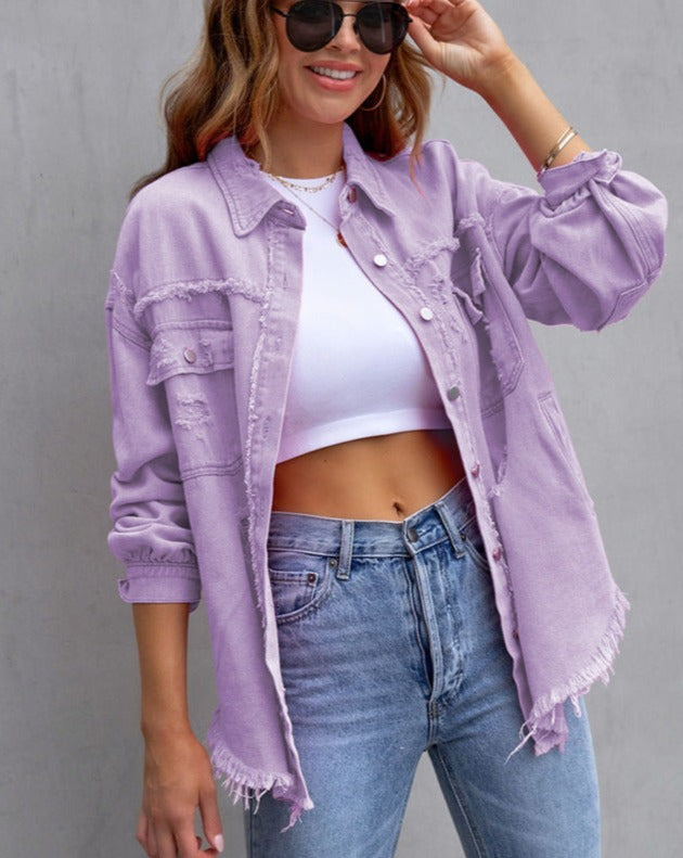 EB | Gerissene Übergrösse Denim-Jacke