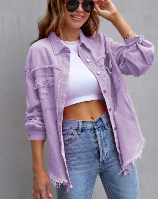 EB | Gerissene Übergrösse Denim-Jacke