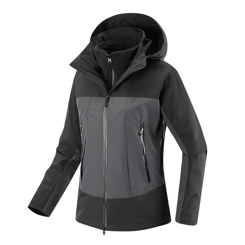 Damen Multikomfort Softshelljacke mit herausnehmbarem Fleece-Inlay und verstellbarer Kapuze EB