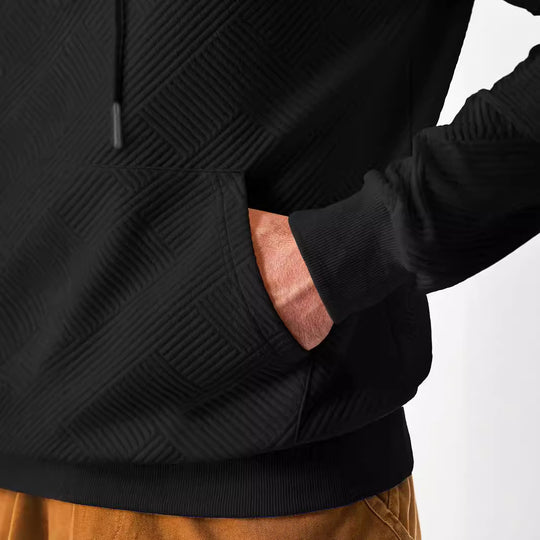 Herren Kapuzenpullover mit strukturiertem Design und praktischer Kängurutasche EB