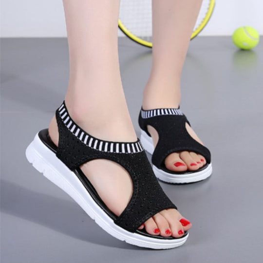 Damen Leichte Orthopädische Keilsandalen mit Gepolsterter EVA-Sohle EB