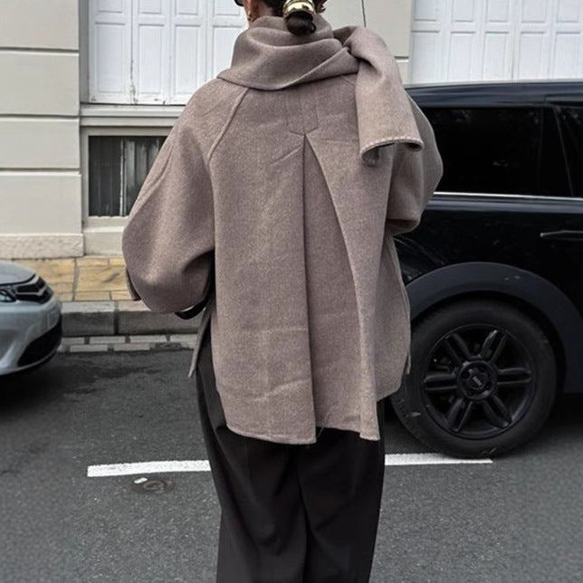 Damen Übergrößen Wollmantel mit modischem Schnitt und praktischen Taschen EB