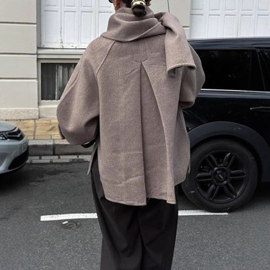 Damen Übergrößen Wollmantel mit modischem Schnitt und praktischen Taschen EB