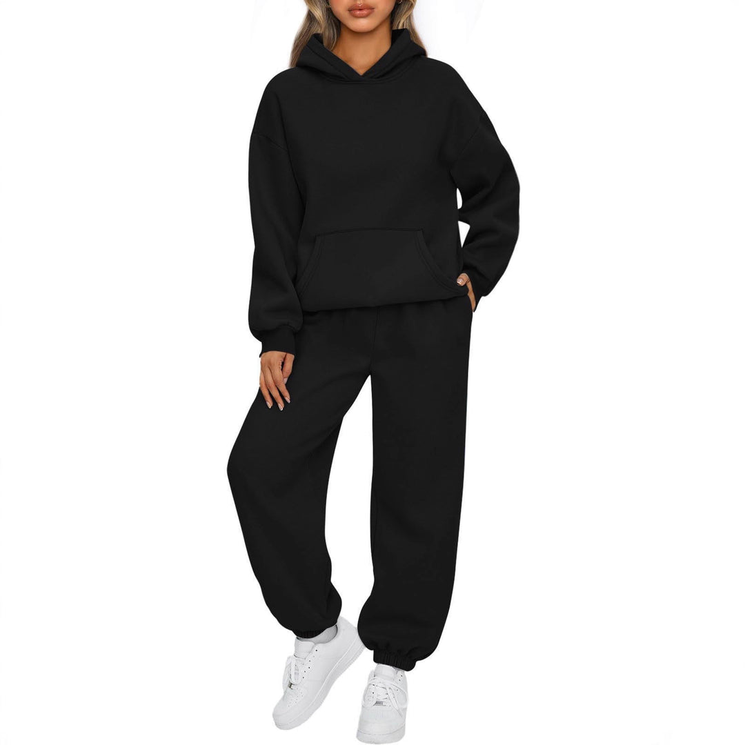 Damen nan gemütliches Oversize Hoodie und Jogginghose Set aus weicher Baumwollmischung EB