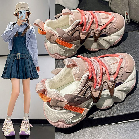 Damen Sportliche Chunky Sneaker mit innovativer Dämpfung und trendigem Design EB