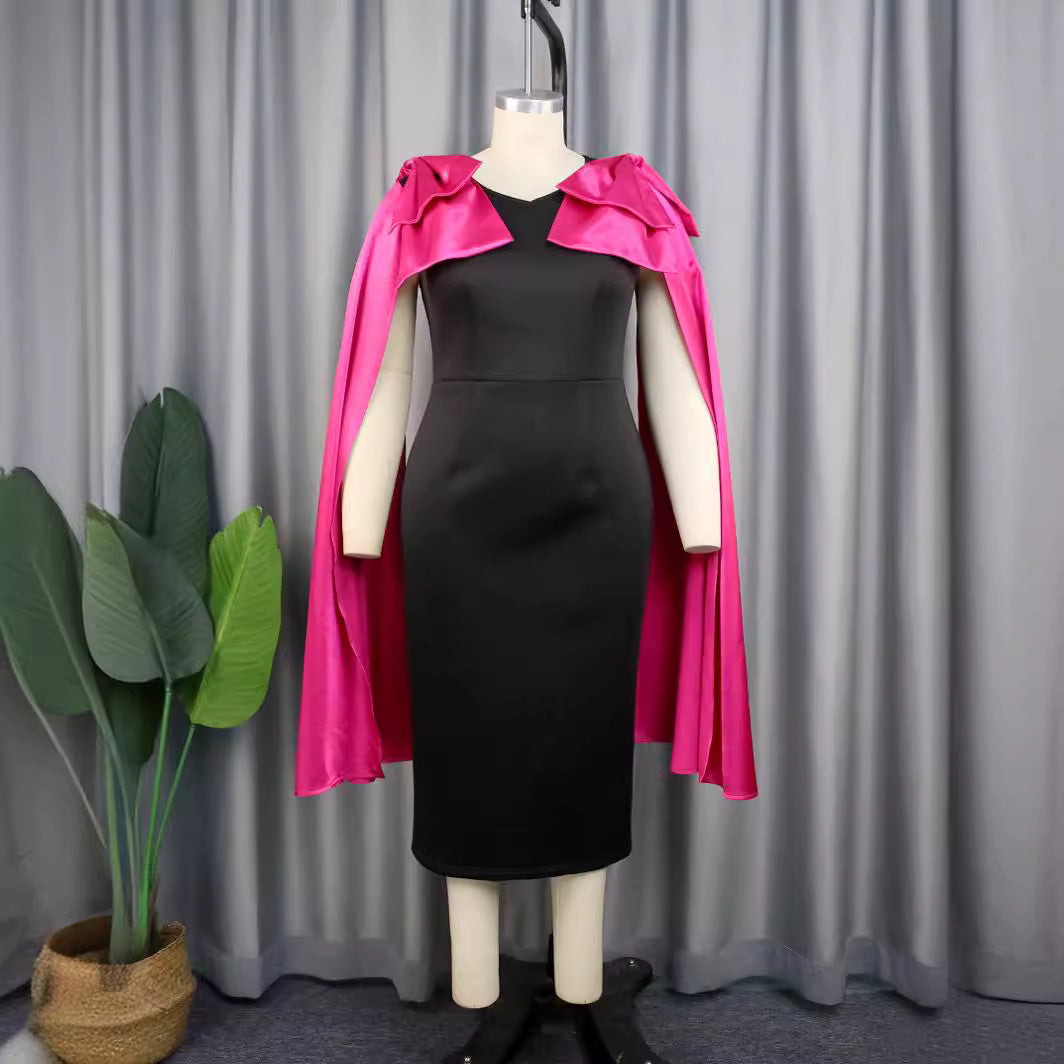 Damen Abendkleid mit eleganter Überwurfausschnitt EB