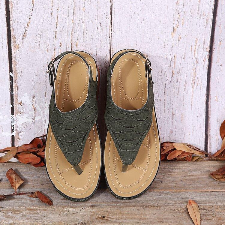 Damen Bequeme und modische Zehentrenner-Sandalen EB