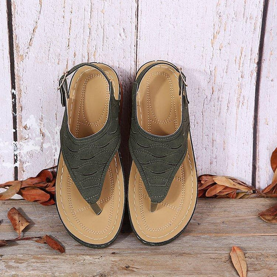 Damen Bequeme und modische Zehentrenner-Sandalen EB