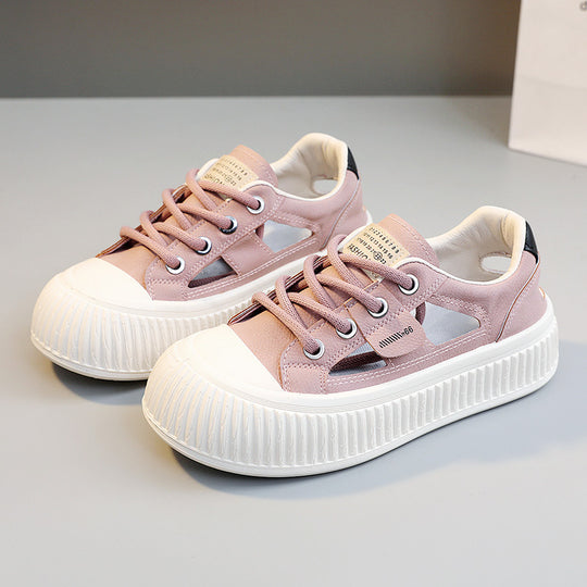 Damen modische Chunky Sneakers mit atmungsaktiver Mesh-Oberfläche und rutschfester Sohle EB