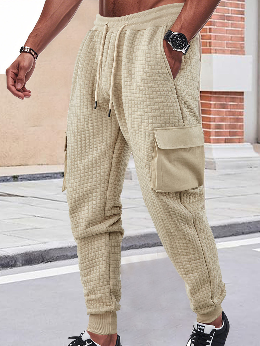 Herren Cargo-Jogginghose mit atmungsaktivem Material und praktischen Seitentaschen EB