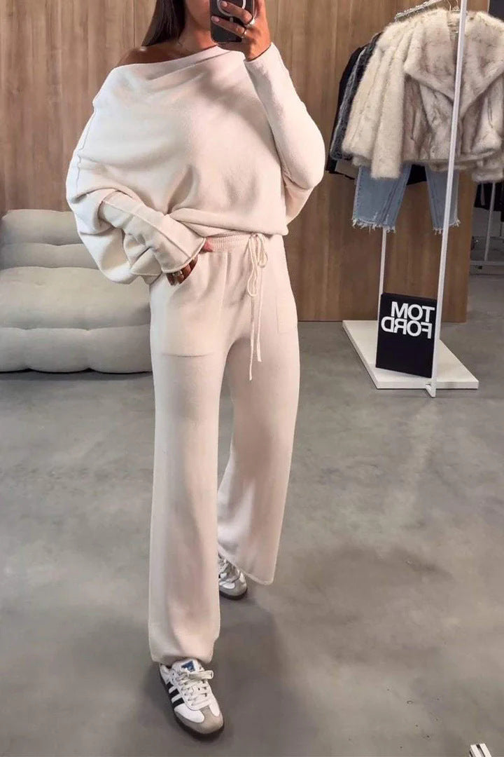 Damen Bequemes und elegantes Loungewear-Set mit weitem Schnitt EB