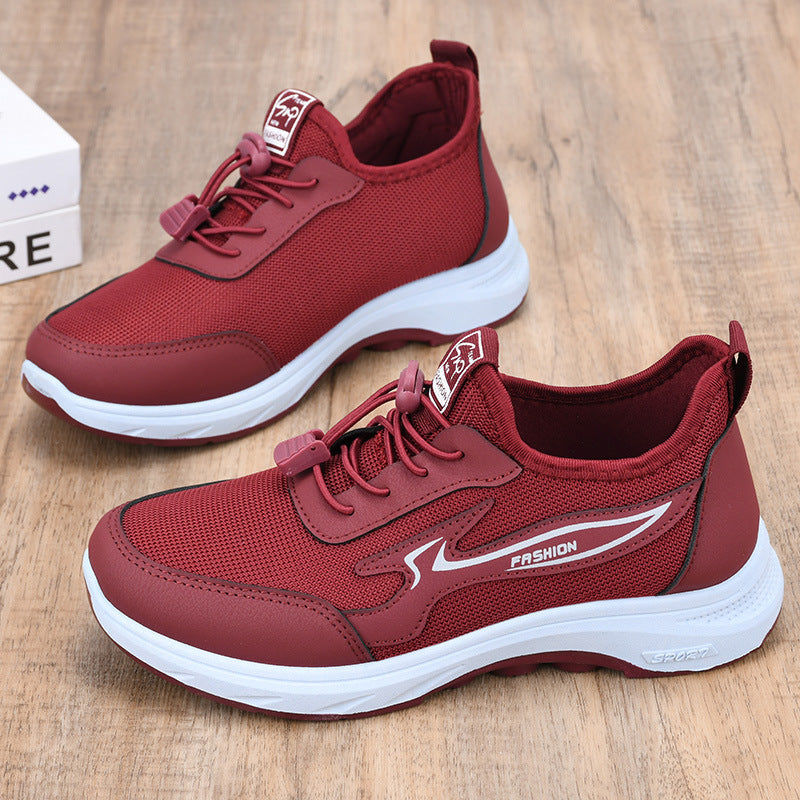 Damen sportliche Lauf-Sneaker mit flexibler Sohle und schnellschnür-System EB