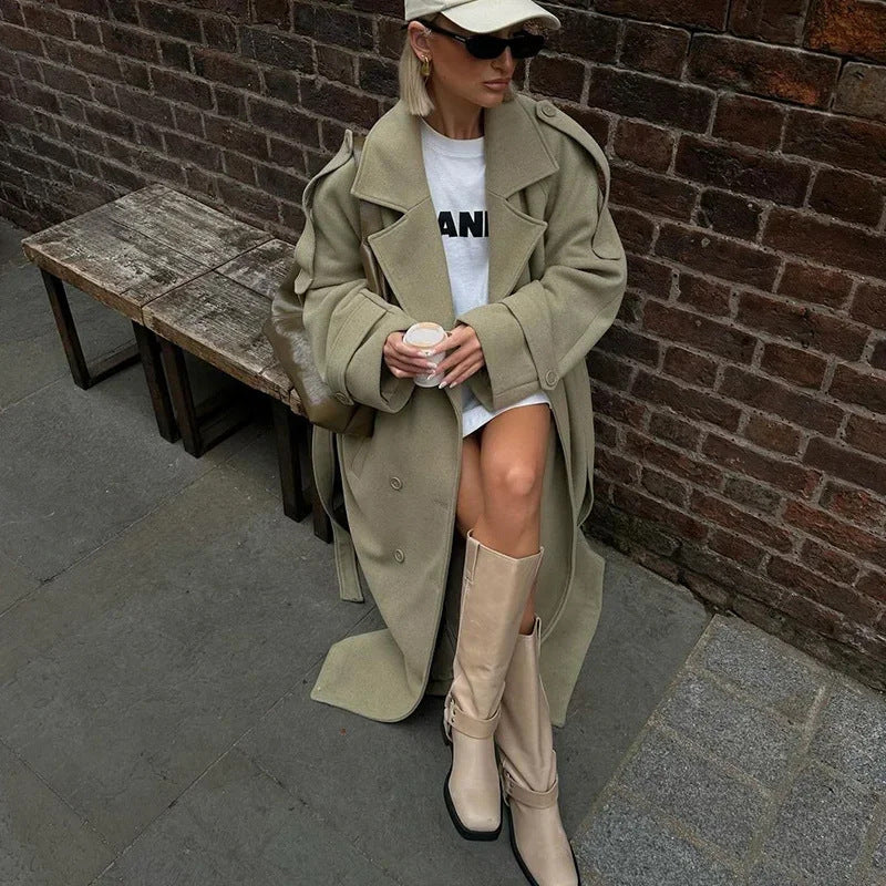 Damen Federgewicht Oversize-Mantel EB