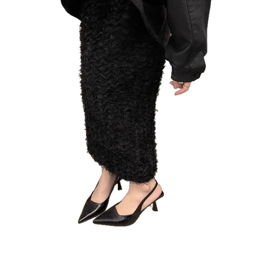 Damen Slingback-Pumps mit animalischem Print und feinem Absatz EB