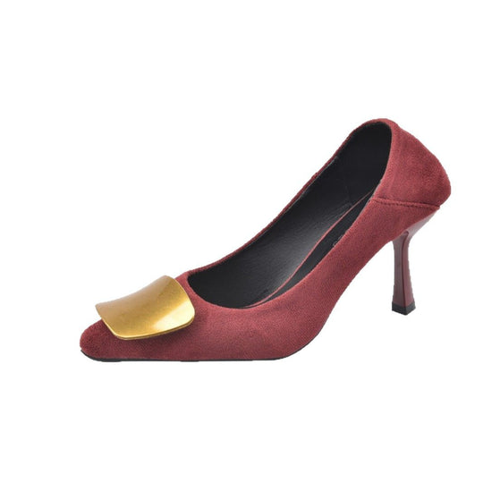Damen Elegante Pumps mit modischem Gold-Akzent EB
