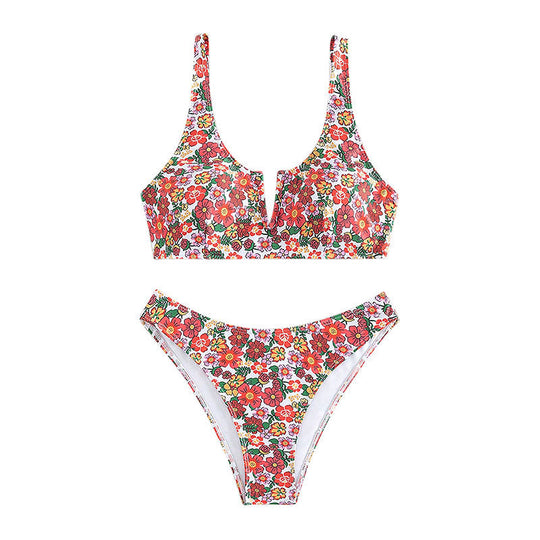 Damen Floral Design Bikini EB