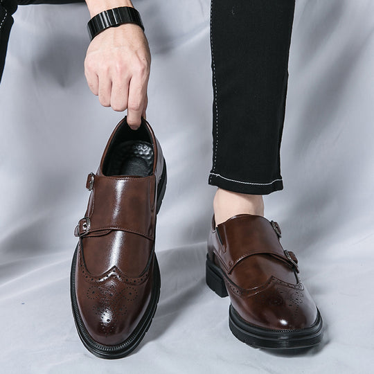 Damen Elegante Doppel-Monk-Schuhe aus hochwertigem Leder EB