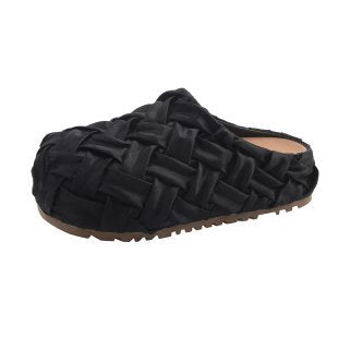Damen Komfortable Clogs mit geflochtenem Obermaterial EB