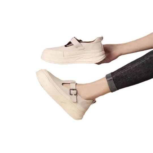 Damen Plateausneaker mit modischem Riemchen und atmungsaktiver Textiloberfläche EB