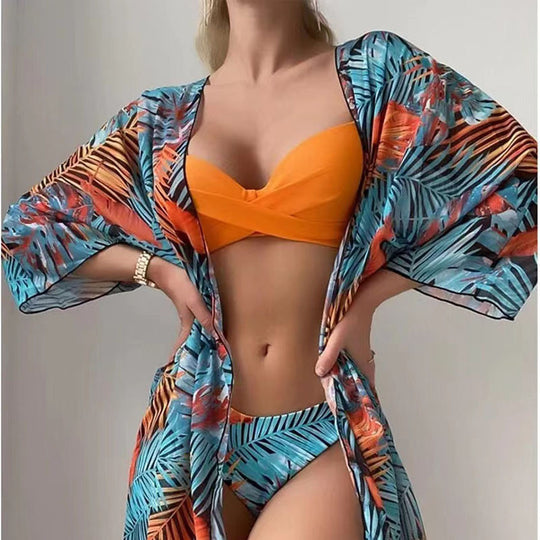 Damen Strandkleid mit floralen Mustern EB