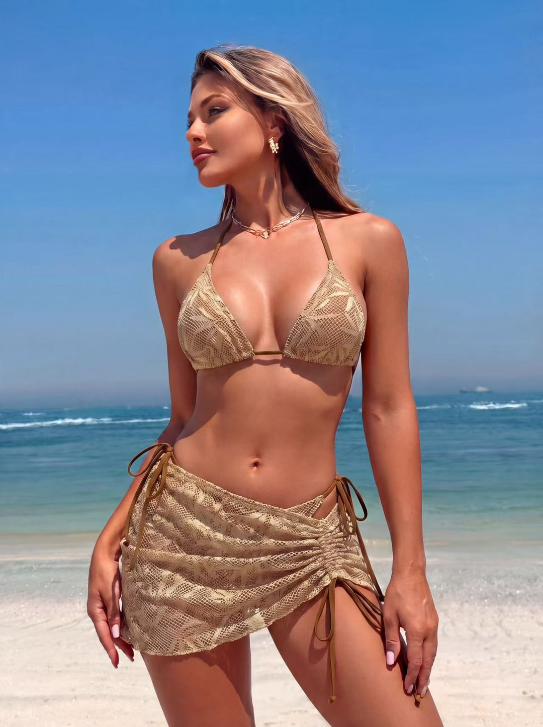 Damen Triangel-Bikini mit seitlichem Raff desig EB