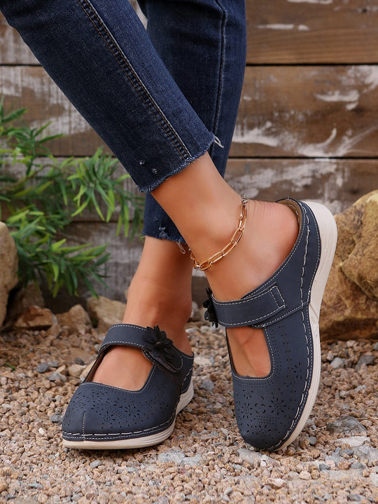 Damen atmungsaktive Clogs mit floralem Dekor EB