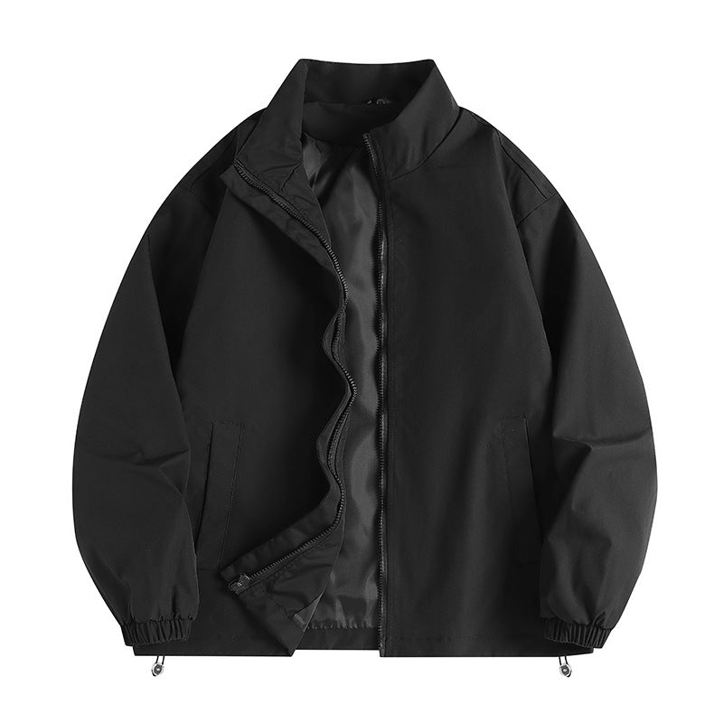 Herren lässige Windjacke mit hochabschließendem Kragen und praktischen Taschen EB