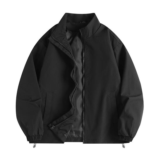 Herren lässige Windjacke mit hochabschließendem Kragen und praktischen Taschen EB