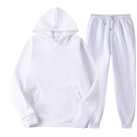 Unisex nan gemütliches Hoodie-Jogginganzug-Set mit Kängurutasche, elastischem Tunnelzugbund und gerippten Bündchen EB