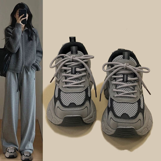 Damen Sportliche Mesh-Sneaker mit dämpfender Sohle und atmungsaktiver Obermaterialstruktur EB