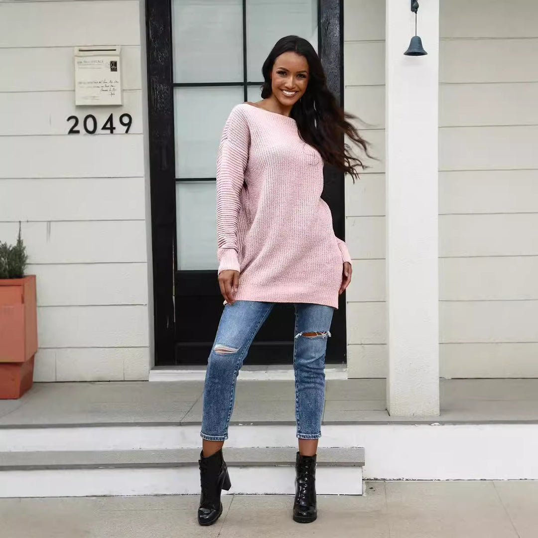 Damen Oversized Strickpullover mit weichem Strukturmuster EB
