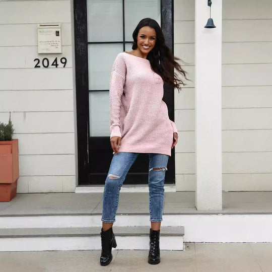 Damen Oversized Strickpullover mit weichem Strukturmuster EB
