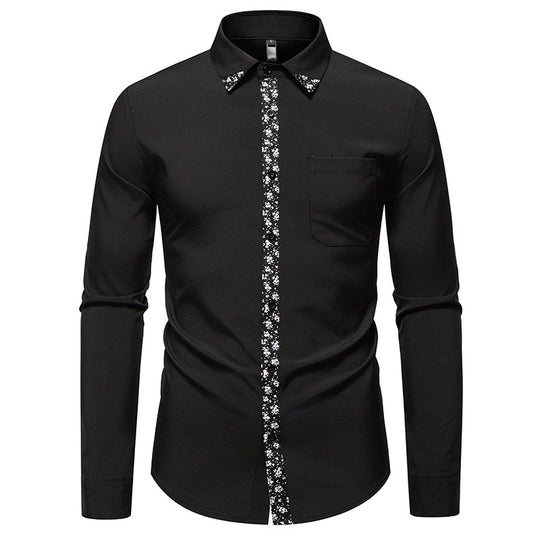Herren Hemd mit floralem Design und eleganter Knopfleiste EB