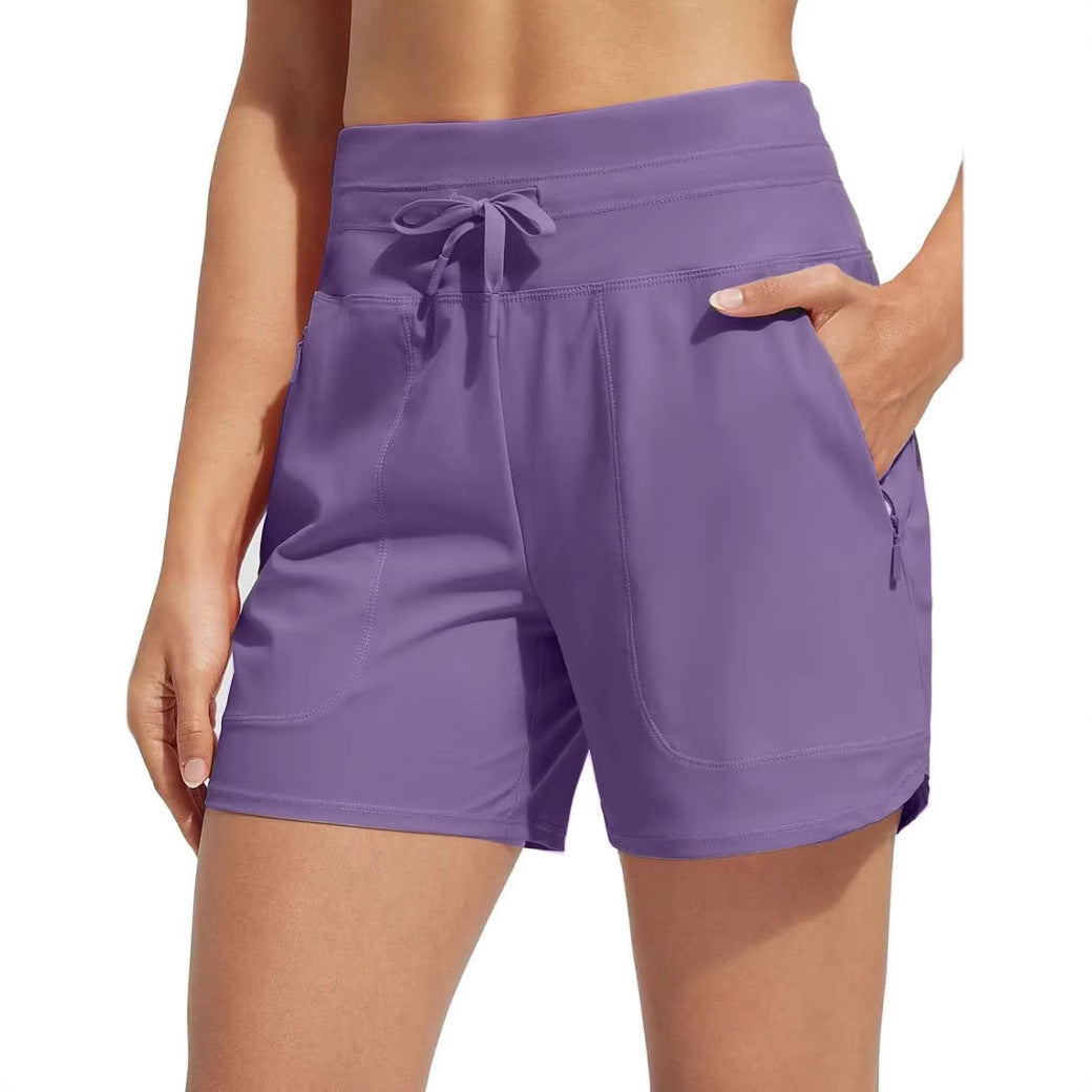 Damen Performance aktive Shorts mit integriertem Boxershorts-Futter EB
