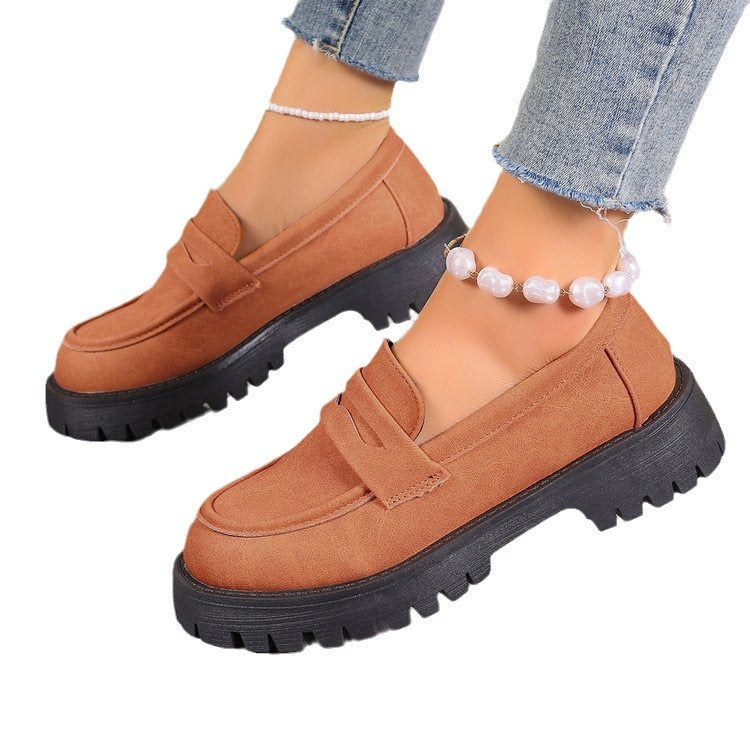 Damen Mokassins mit modernem Plateau und rutschfester Sohle EB