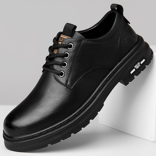 Herren Premium Leder Schnürschuhe mit rutschfester Sohle EB