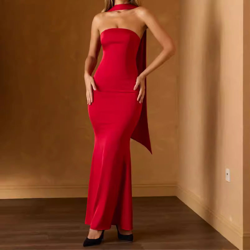 Damen Maxikleid im eleganten Stil mit schmalem Schnitt EB