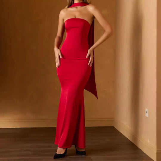 Damen Maxikleid im eleganten Stil mit schmalem Schnitt EB