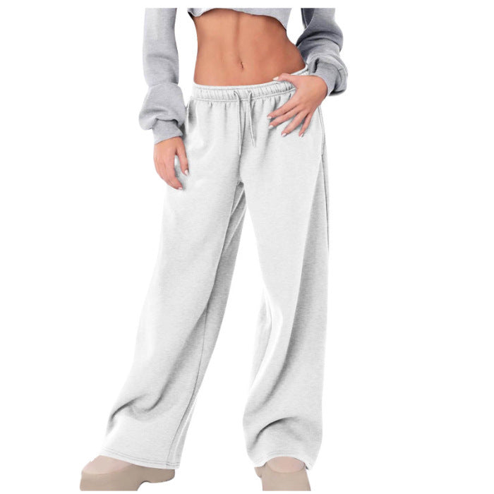 Damen nan weite High-Waist Relaxhose mit Kordelzug und verdeckten Seitentaschen EB