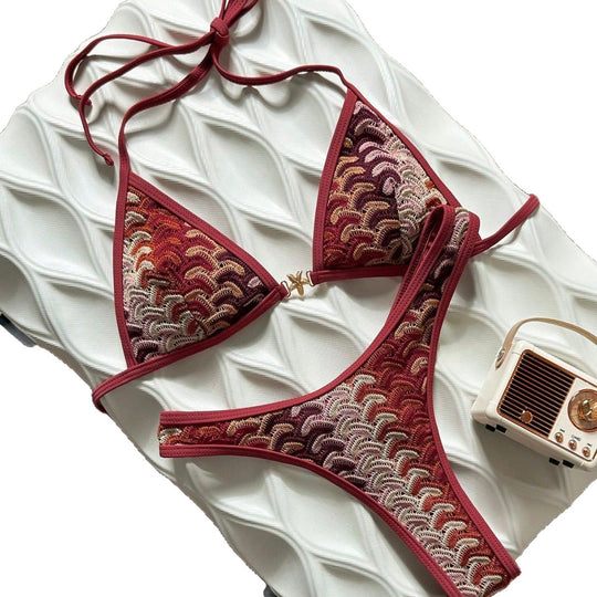 Damen Triangel-Bikini mit eleganter Rippstruktur EB