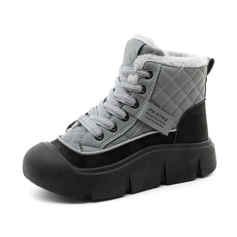 Damen Winterliche High-Top Stiefel mit kuscheligem Innenfutter und rutschfester Sohle EB
