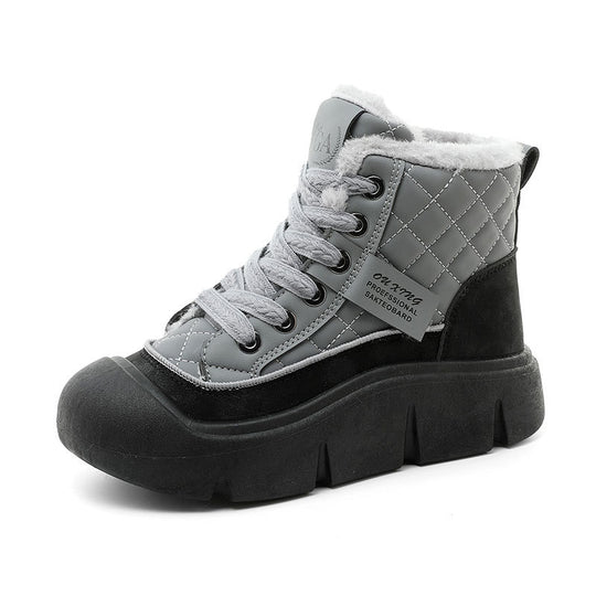 Damen Winterliche High-Top Stiefel mit kuscheligem Innenfutter und rutschfester Sohle EB