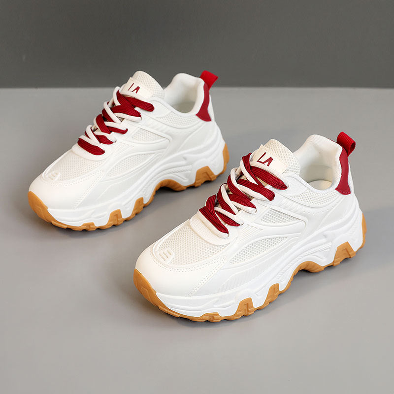 Damen modische Sneakers mit atmungsaktiver Mesh-Oberfläche und rutschfester Sohle EB