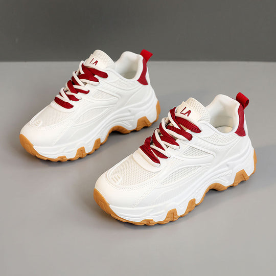 Damen modische Sneakers mit atmungsaktiver Mesh-Oberfläche und rutschfester Sohle EB