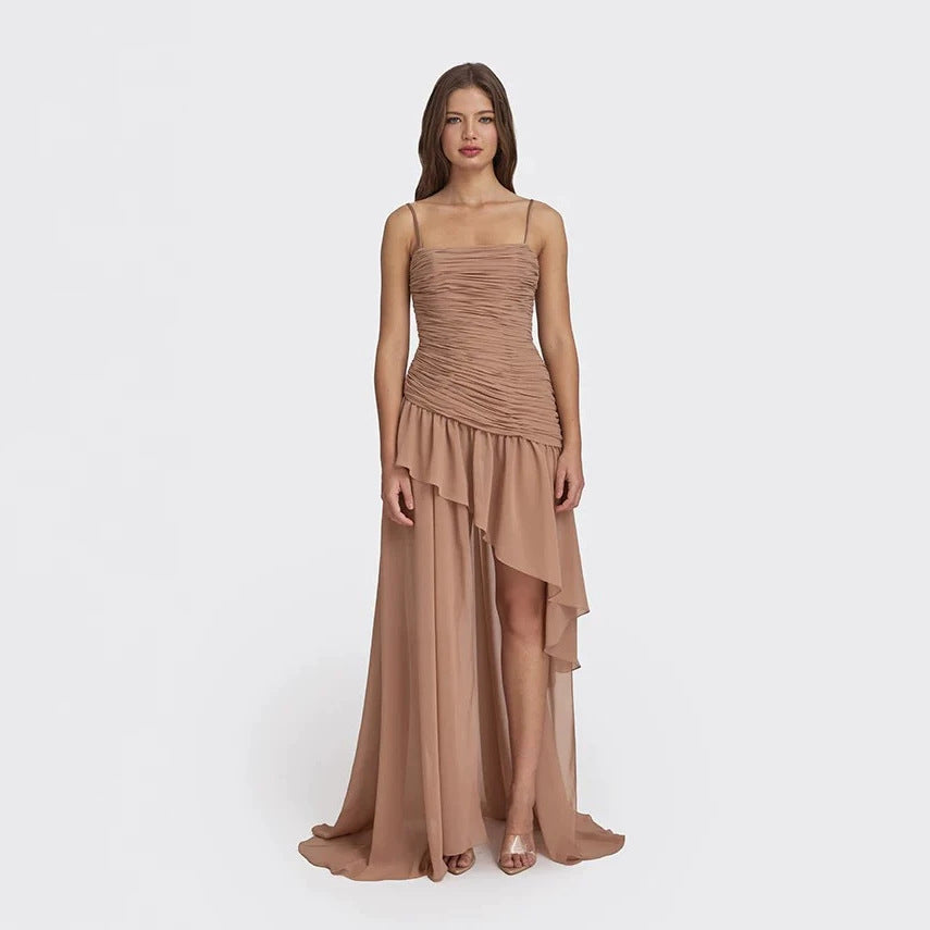 Damen Elegantes Kleid mit raffiniertem Rüschendesign EB